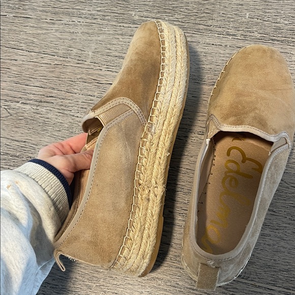 Sam Edelman Womens Carrin Platform Espadrille Oatmeal Suede Slip On size 8 - Picture 3 of 8